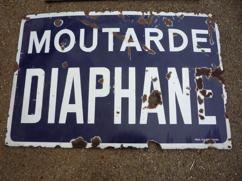 Plaque &eacute;maill&eacute;e Pile Wonder/Moutarde Diaphane Décoration