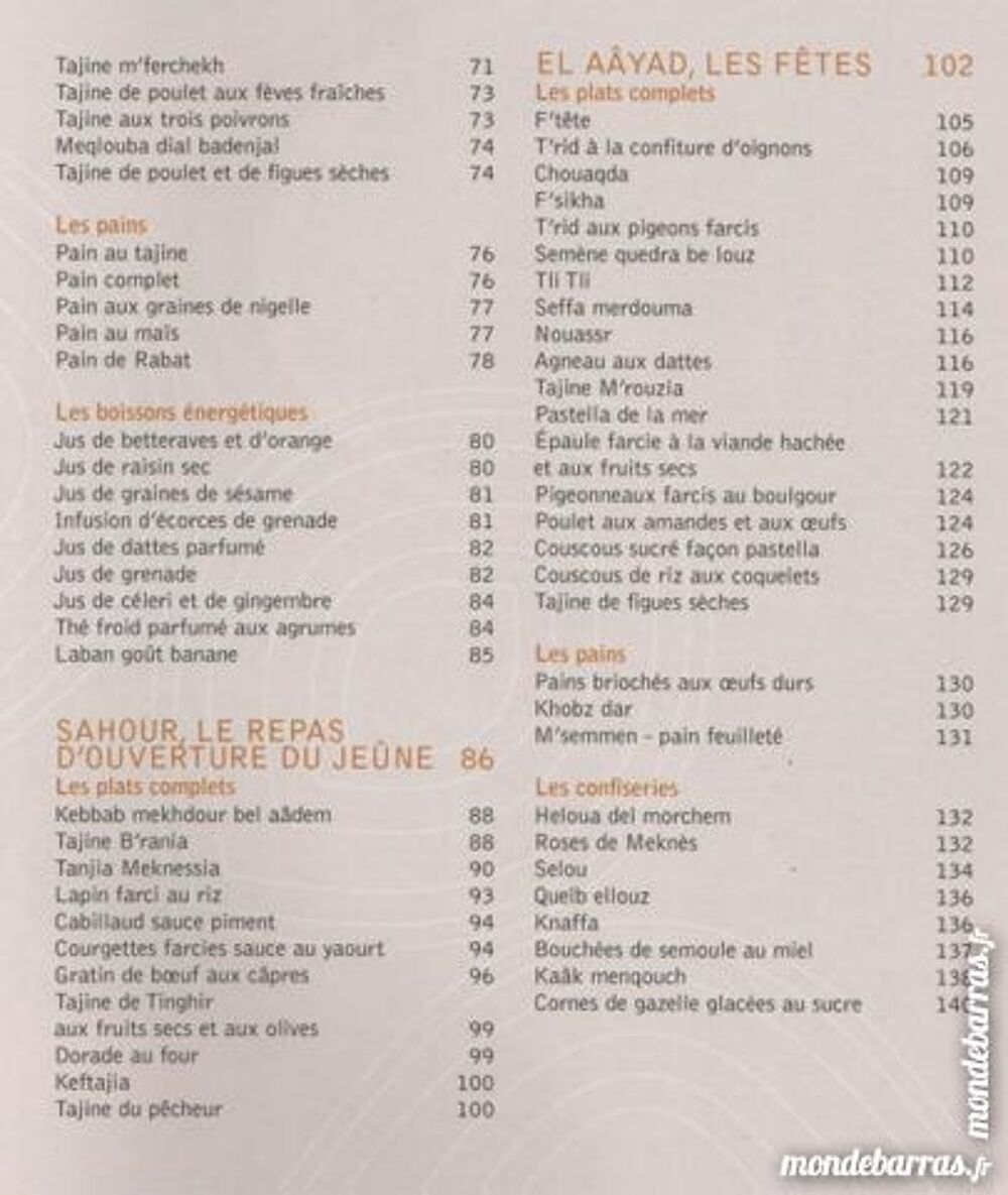 Livre : LA CUISINE DU RAMADAN Livres et BD