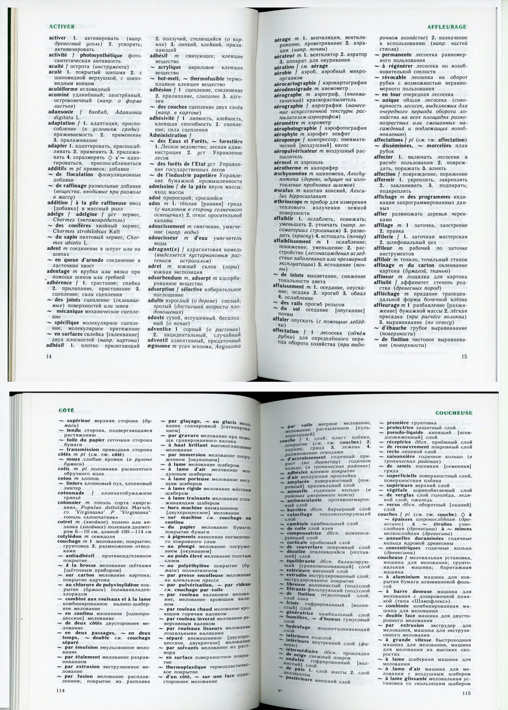 Dictionnaire du bois et papier Fran&ccedil;ais-Russe Livres et BD
