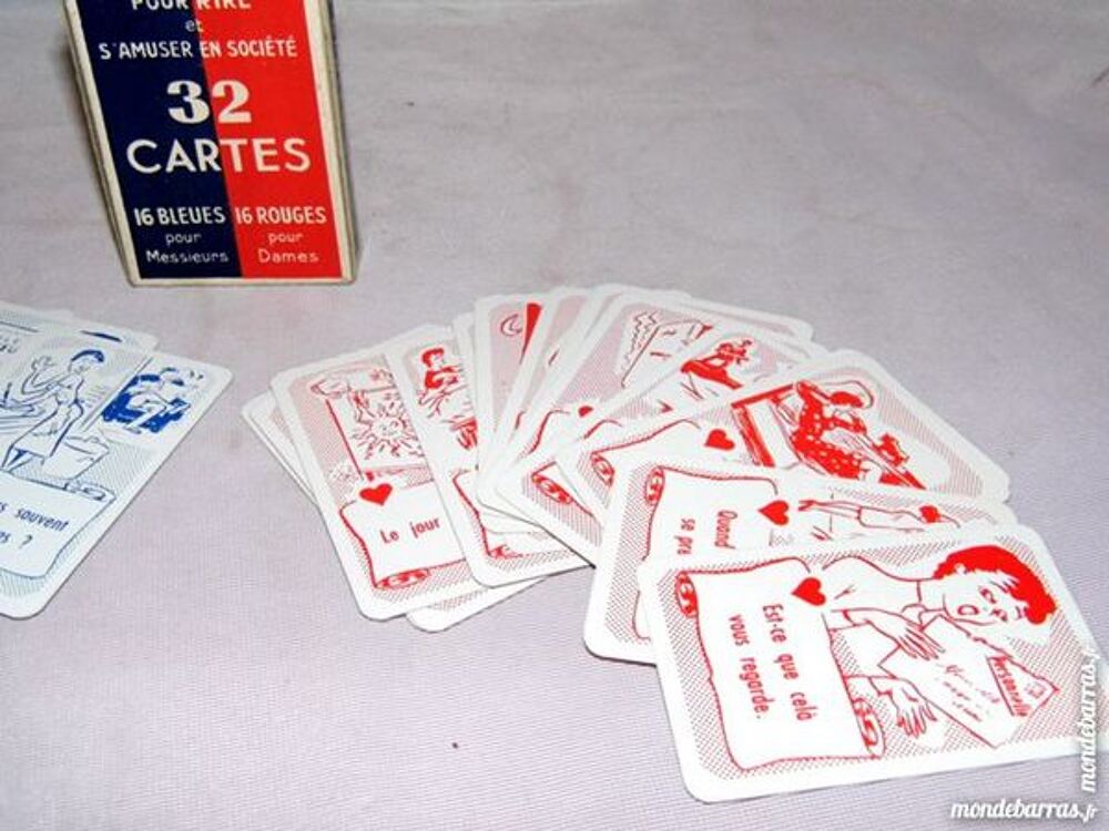 JEU 32 CARTES LA GRIVOISE EROTIQUE COQUIN ann&eacute;e 60 Jeux / jouets