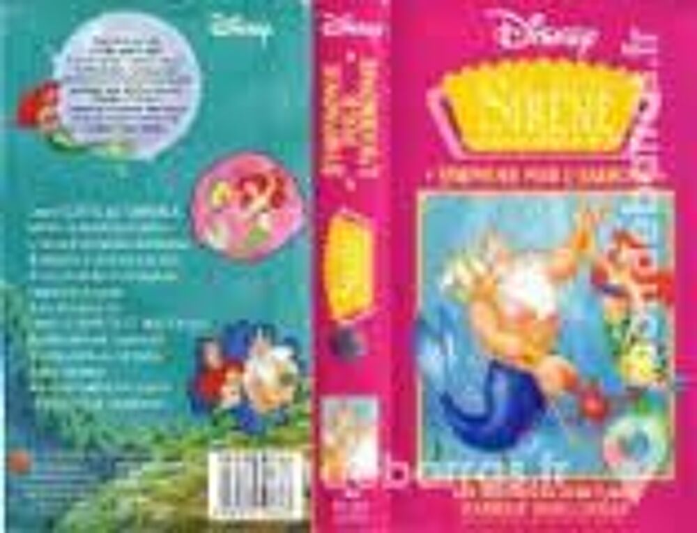 Cassette VHS : LA PETITE SIRENE DVD et blu-ray