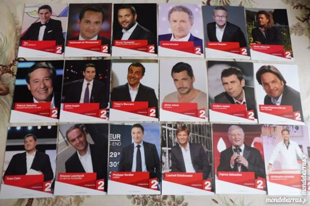 Cartes officielles Pr&eacute;sentateurs Animateurs TV 