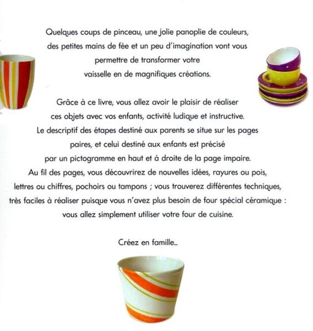 PEINTURE sur fa&iuml;ence et verre / prixportcompris Livres et BD