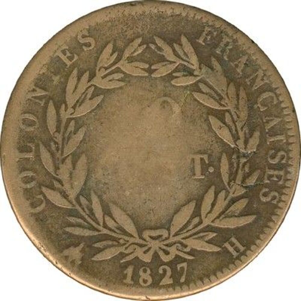 Charles X 10 centimes 1827H La Rochelle 