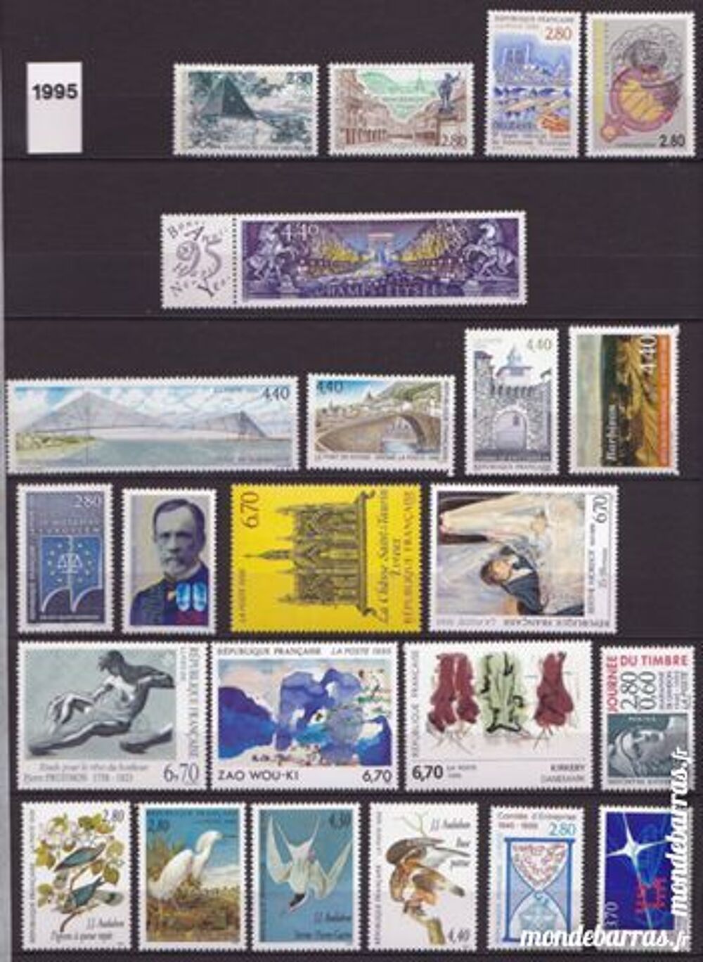 France 1995 timbres poste neufs , blocs , carnets 