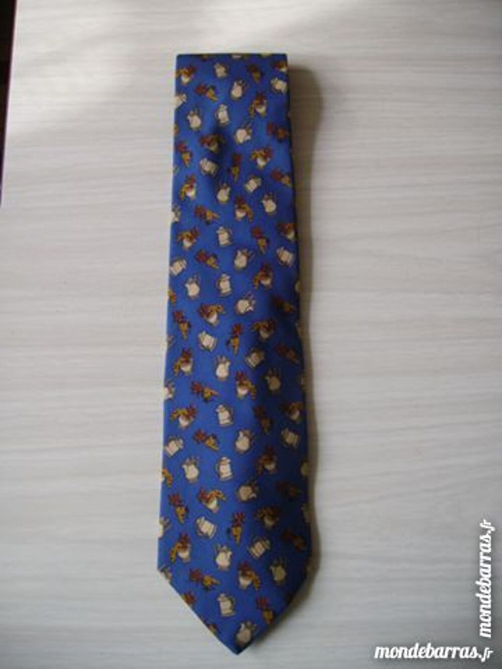 CRAVATE en soie LONGCHAMP Bleue Bijoux et montres