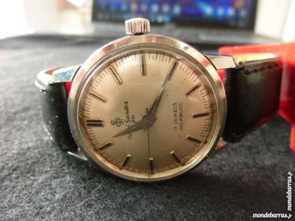 SANDOZ ST96 montre Suisse 1970 m&eacute;canique SAN0037 Bijoux et montres