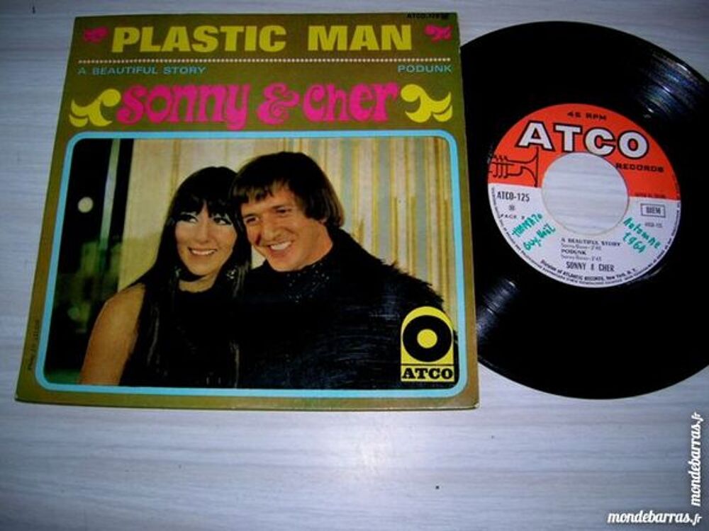 45 TOURS EP SONNY AND CHER Plastic man CD et vinyles