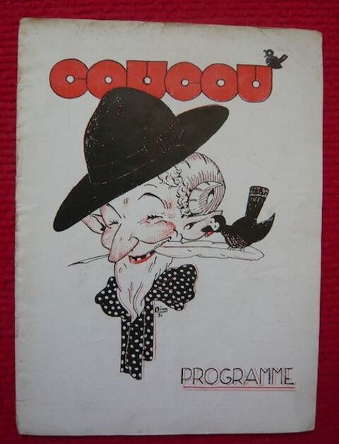 Programme du cabaret du rire Le Coucou (1934) 40 Sucy-en-Brie (94)