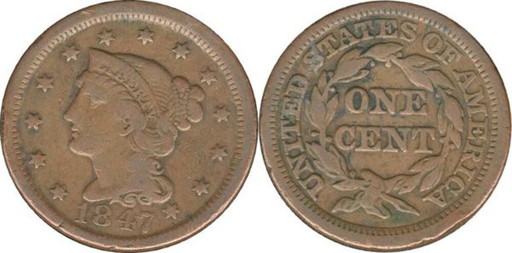 Cent USA 1847 