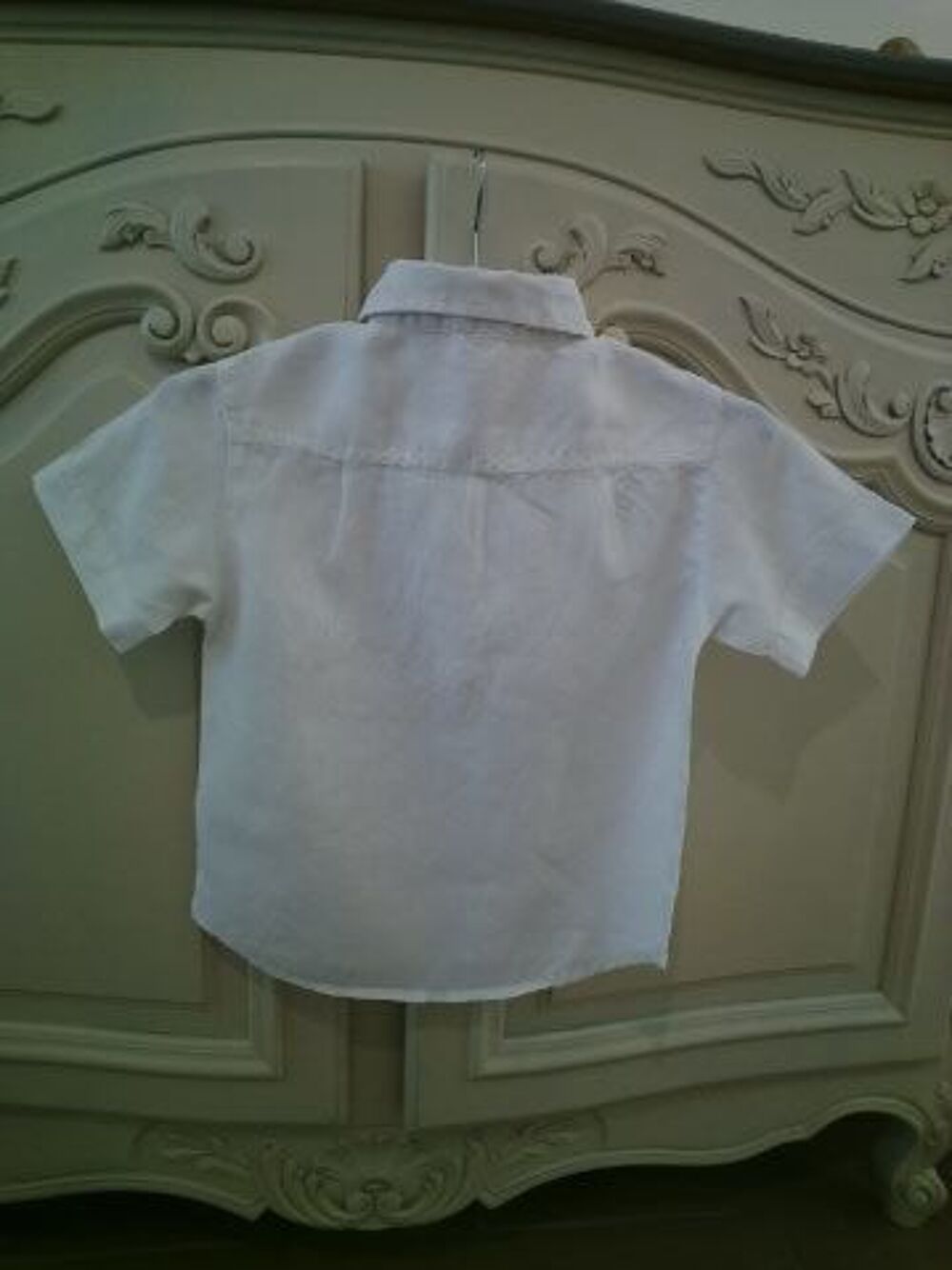 Chemisette blanche en lin OKA&Iuml;DI 6 ans - TBE Vêtements enfants