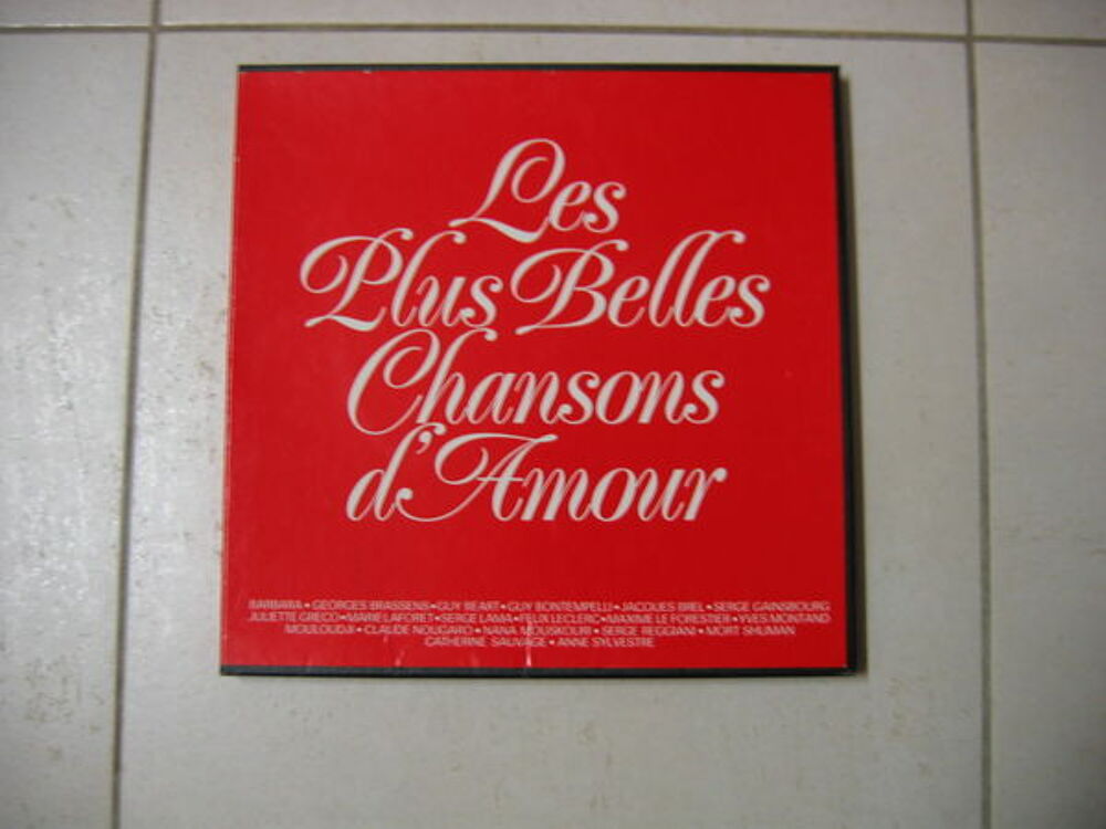 Coffret de 4 disques 33T "Les plus belles chansons d'amour" CD et vinyles