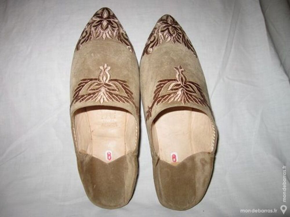V&eacute;ritable Babouches Marron Pointure 38 Femme Chaussures