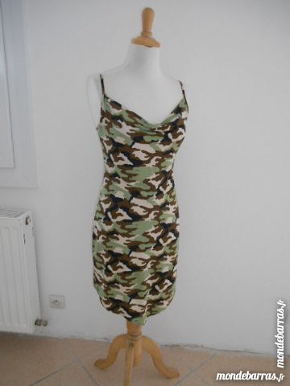robe bretelles imprim&eacute; camouflage Morgan Vêtements