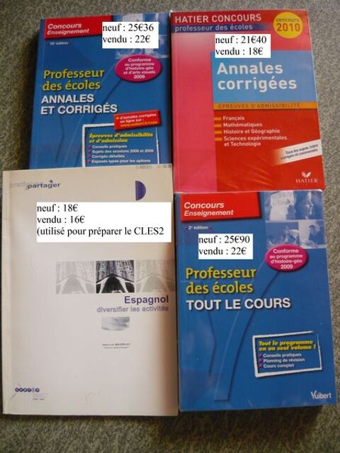 Livres CRPE prparation professeurs des coles, master MEEF 16 Chambry (73)