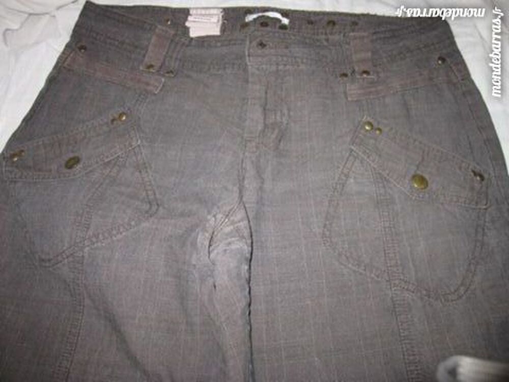 Pantalon Promod 42 Marron femme V�tements