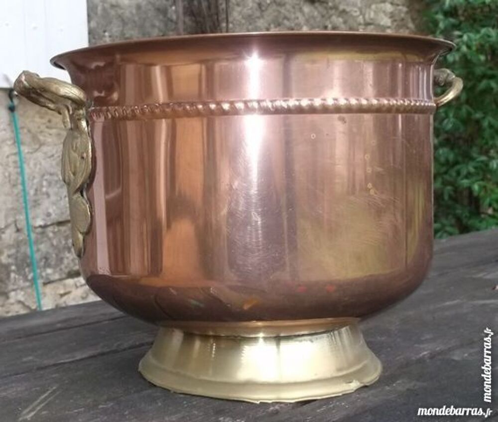 Cache pot en cuivre - seau &agrave; glace Décoration