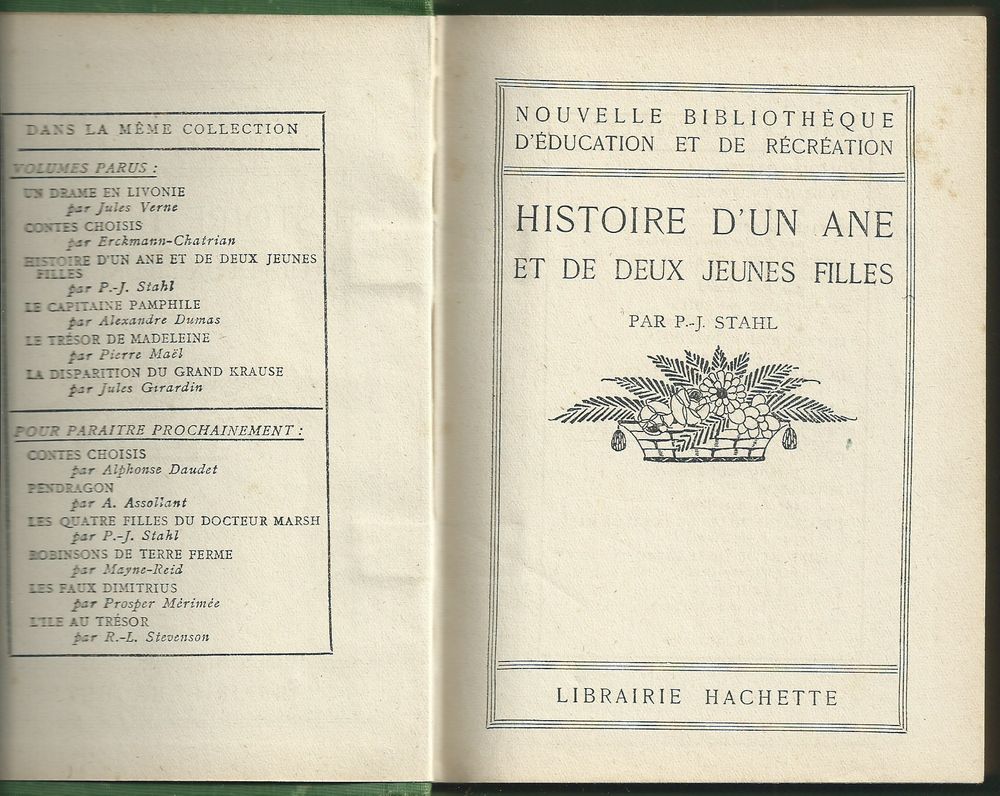 1 livre ,histoire d'un &acirc;ne et de deux jeunes filles 1923 Livres et BD