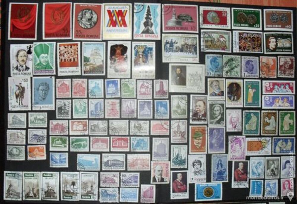 Lot de 295 timbres oblit&eacute;r&eacute;s de ROUMANIE. 