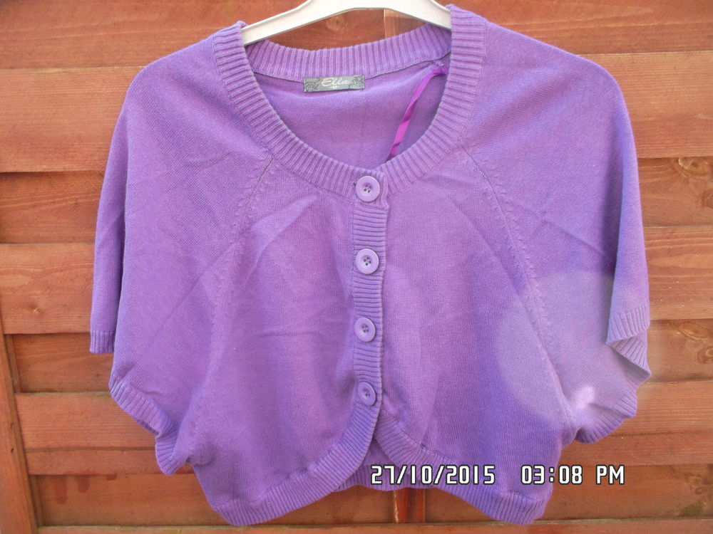 GILET BOLERO VIOLET*JUSTE 5E*KIKI60230 Vêtements
