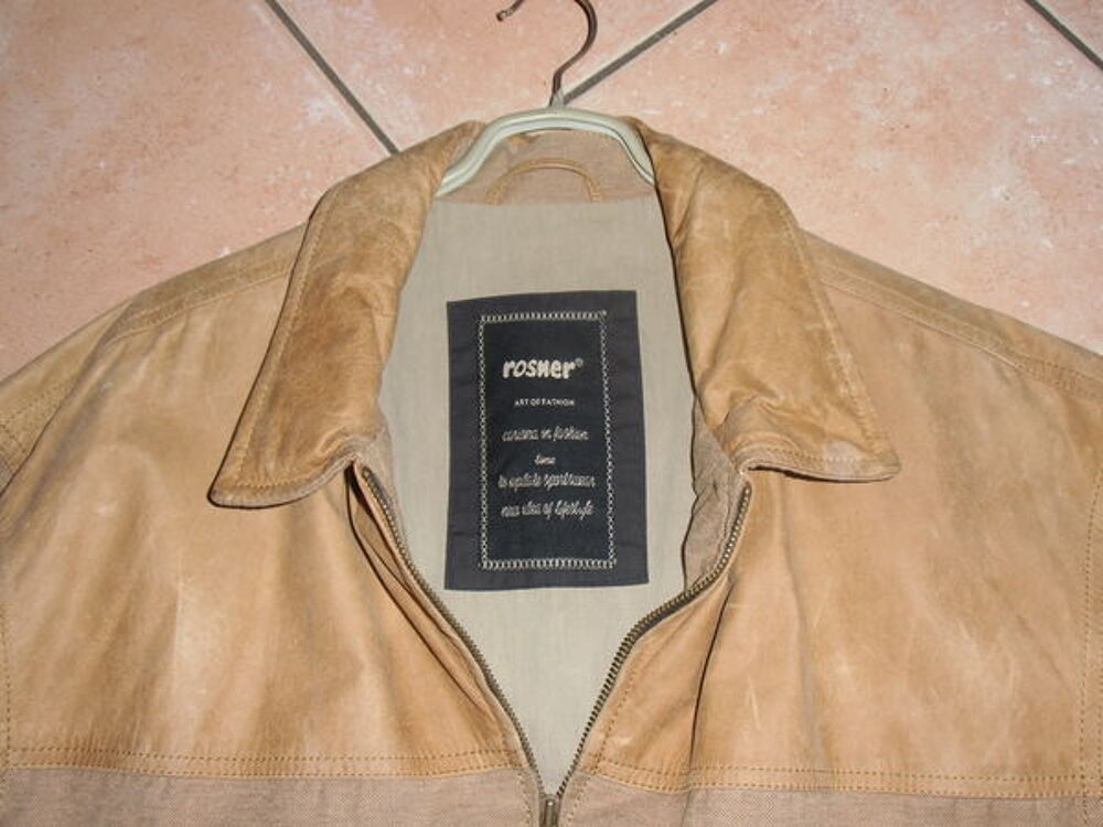 VESTE XL HOMME CUIR ET TISSU MARQUE ROSNER Vêtements
