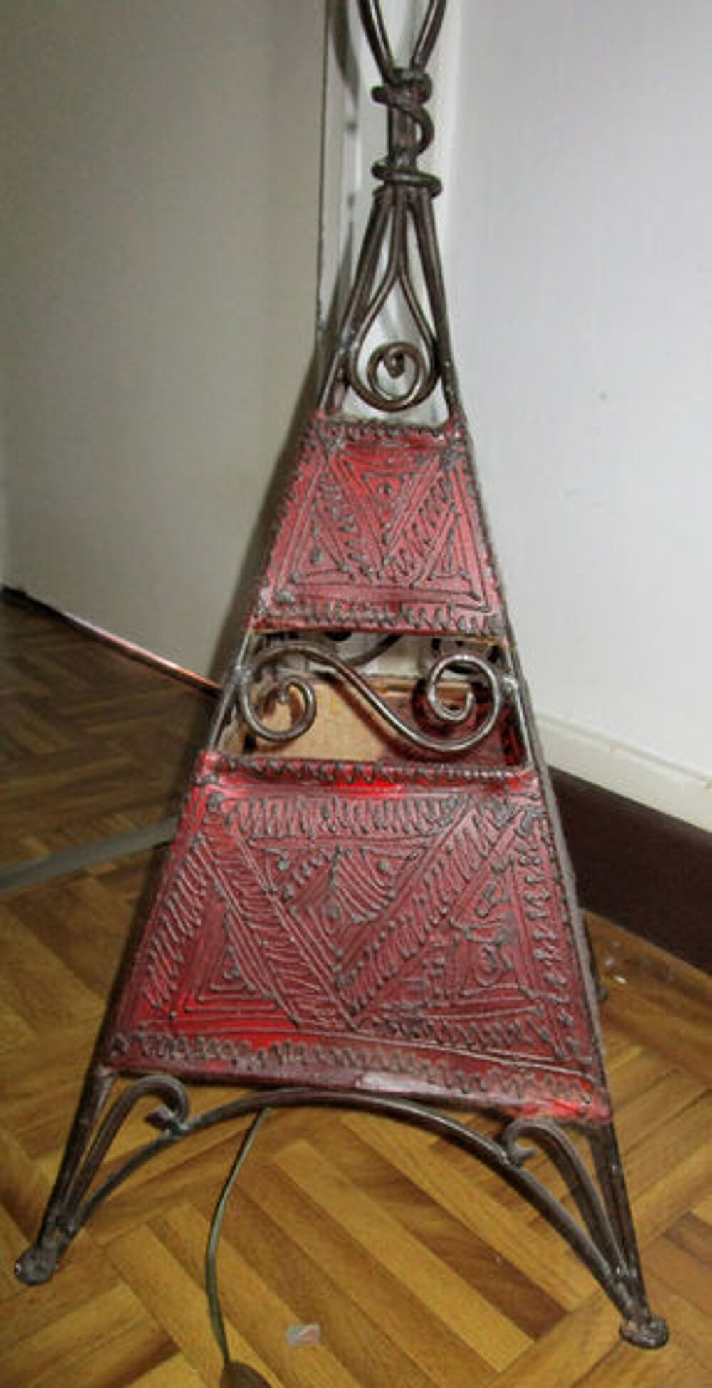 lampe marocaine rouge fonc&eacute; Décoration