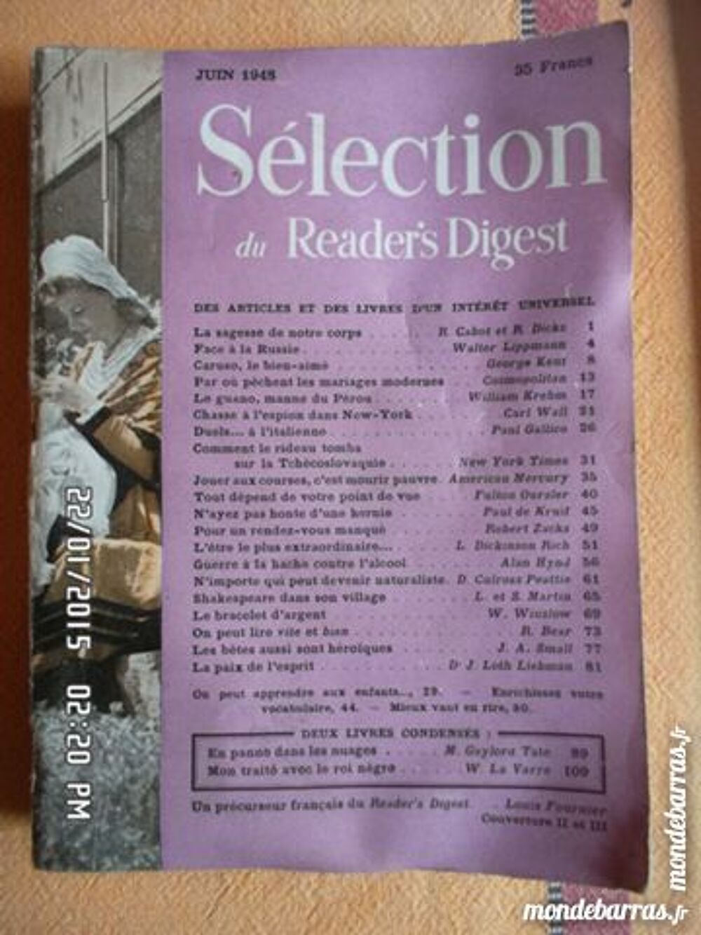 SELECTION DU READER'S DIGEST*5E*KIKI60230 Livres et BD