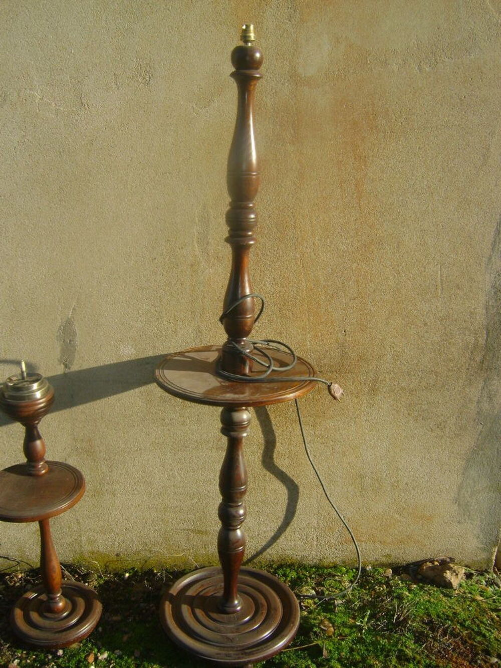 lampe et cendrier en Ch&ecirc;ne massif Décoration