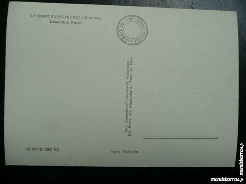 Carte ancienne Le Mont Saint Michel 