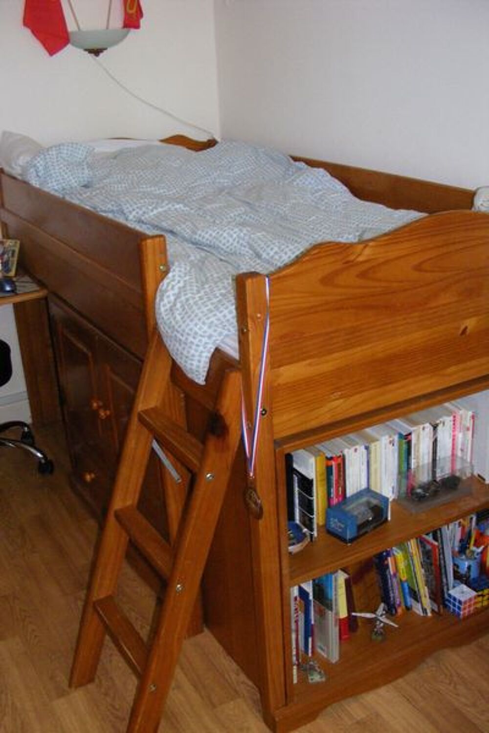 chambre mezzanine bois massif enfant ado Meubles