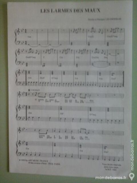 LES INFIDELES PARTITION POUR PIANO CHANT 4 Albi (81)