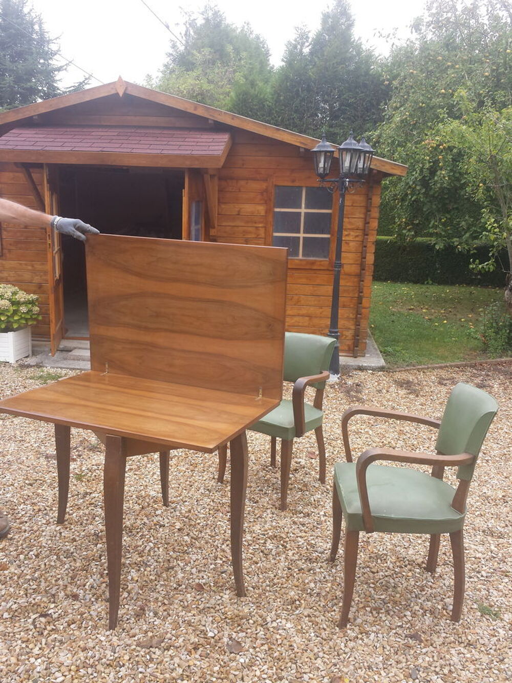 Table de bridge et ses 2 fauteuils Meubles
