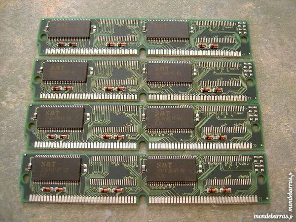 4 barrettes de 16MB RAM EDO 72 pins. Matériel informatique