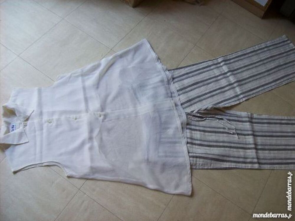 PANTALON ray&eacute; S- TUNIQUE l&eacute;g&egrave;re - zoe Vêtements