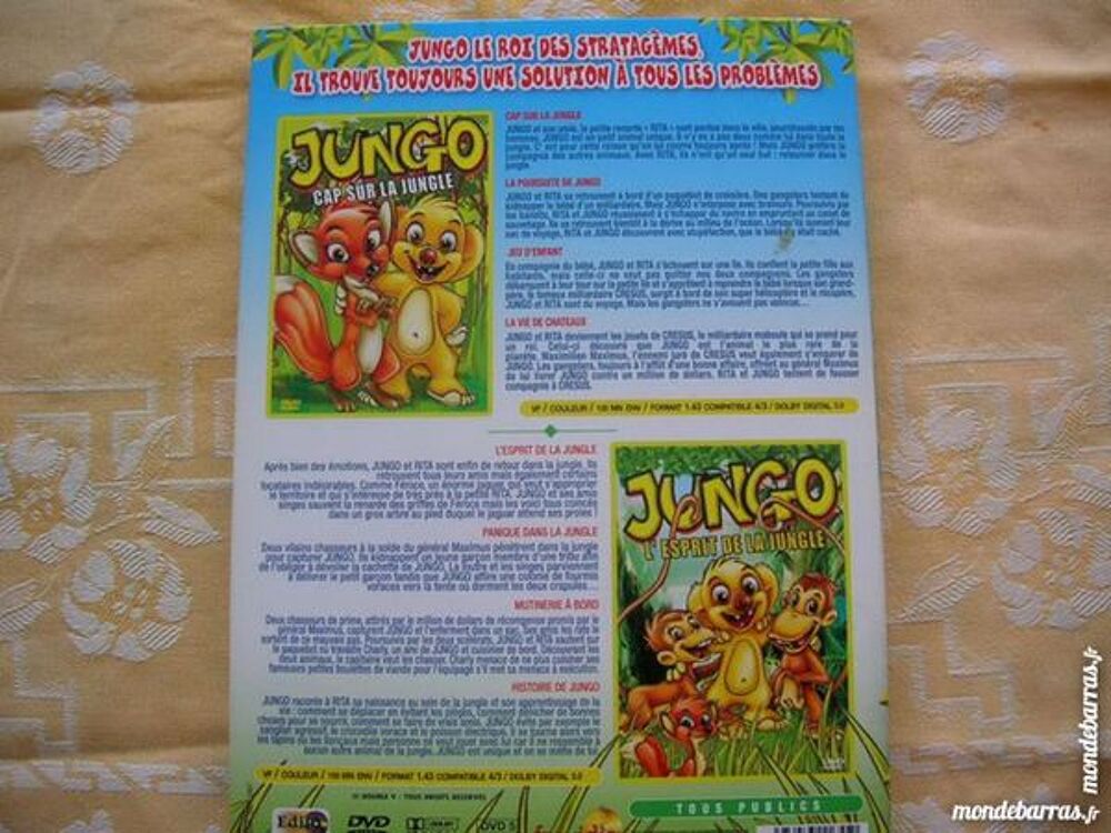 DVD JUNGO 1 &amp; 2 - 8 films dessins anim&eacute;s 2 DVD DVD et blu-ray