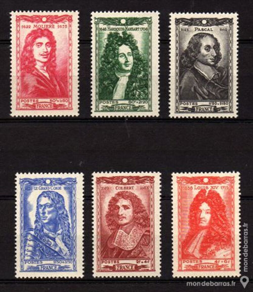 N&deg; 612 &agrave; 617 Timbres France NEUFS ** An 