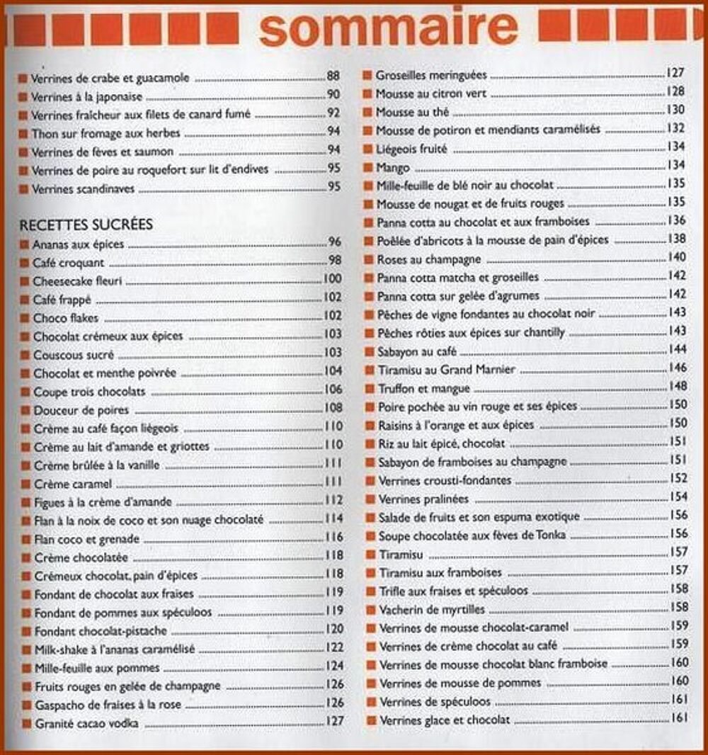 140 VERRINES - cuisine - RECETTES Livres et BD