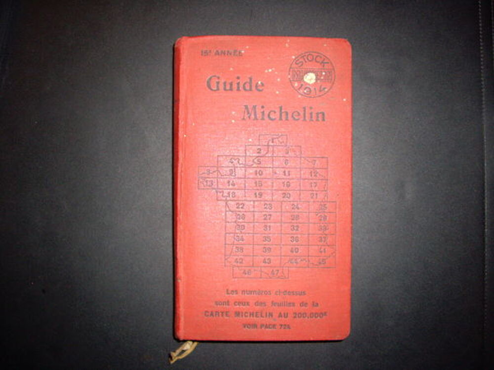Guide Michelin rouge 1914 Livres et BD