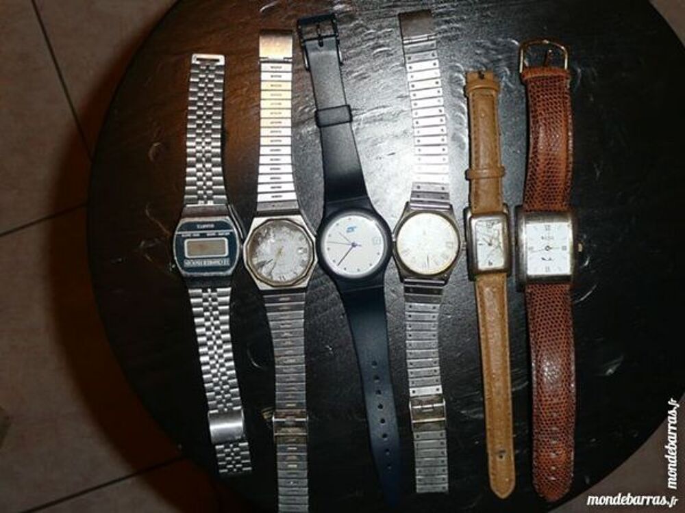 Montre &agrave; restaurer lot de 6 montres avec marque Bijoux et montres
