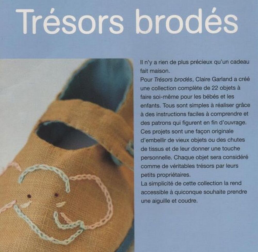 BRODERIE - TR&Eacute;SORS BROD&Eacute;S / prixportcompris Livres et BD