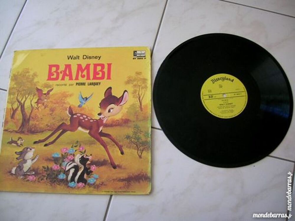 33 TOURS BAMBI W. Disney racont&eacute; par P. LARQUEY CD et vinyles