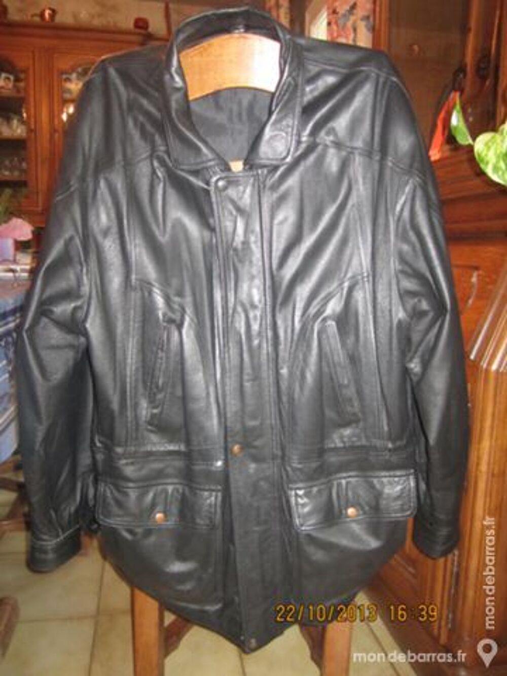 2 VESTES CUIR HOMME T 56/58 Vêtements