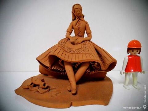Statue statuette buste signe terre cuite femme 30 Dunkerque (59)