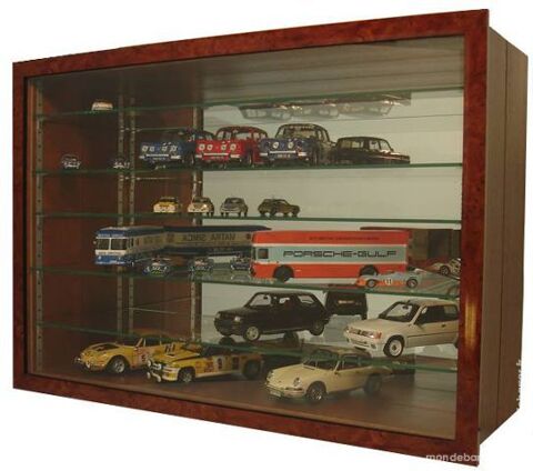 Vitrine murale modèle acrylique pour voitures miniatures 1:43 avec 8  étagères