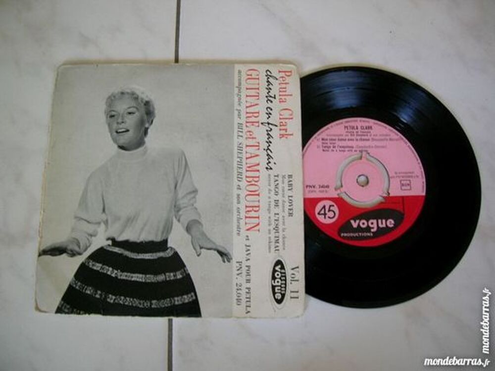 45 TOURS PETULA CLARK Guitare et tambourin CD et vinyles