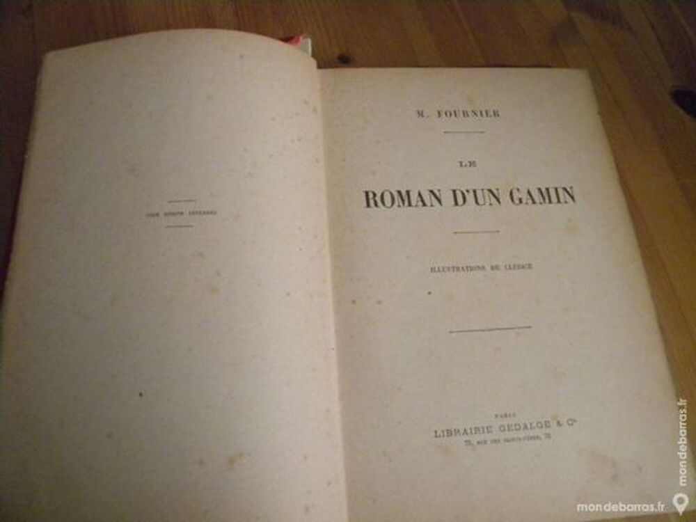 Le Roman d'un Gamin de Paris de M. Fournier (1890) Livres et BD