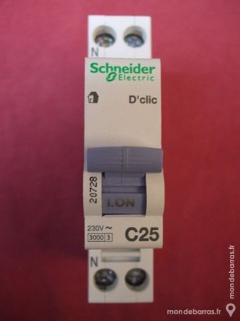 Rf 20728 DISJONCTEUR D'CLIC SCHNEIDER 1P+N 25A C 10 Tergnier (02)