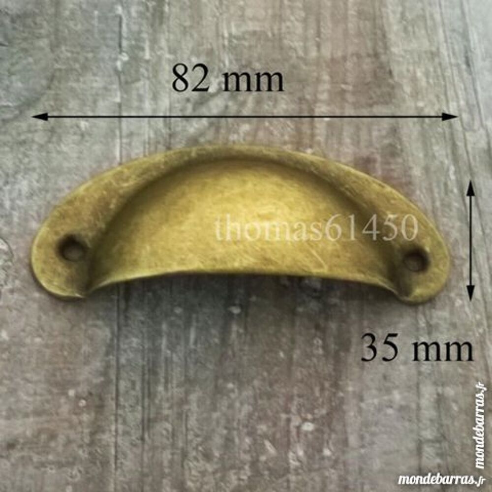 10 x POIGNEE COQUILLE FER POUR TIROIR MEUBLE Bricolage