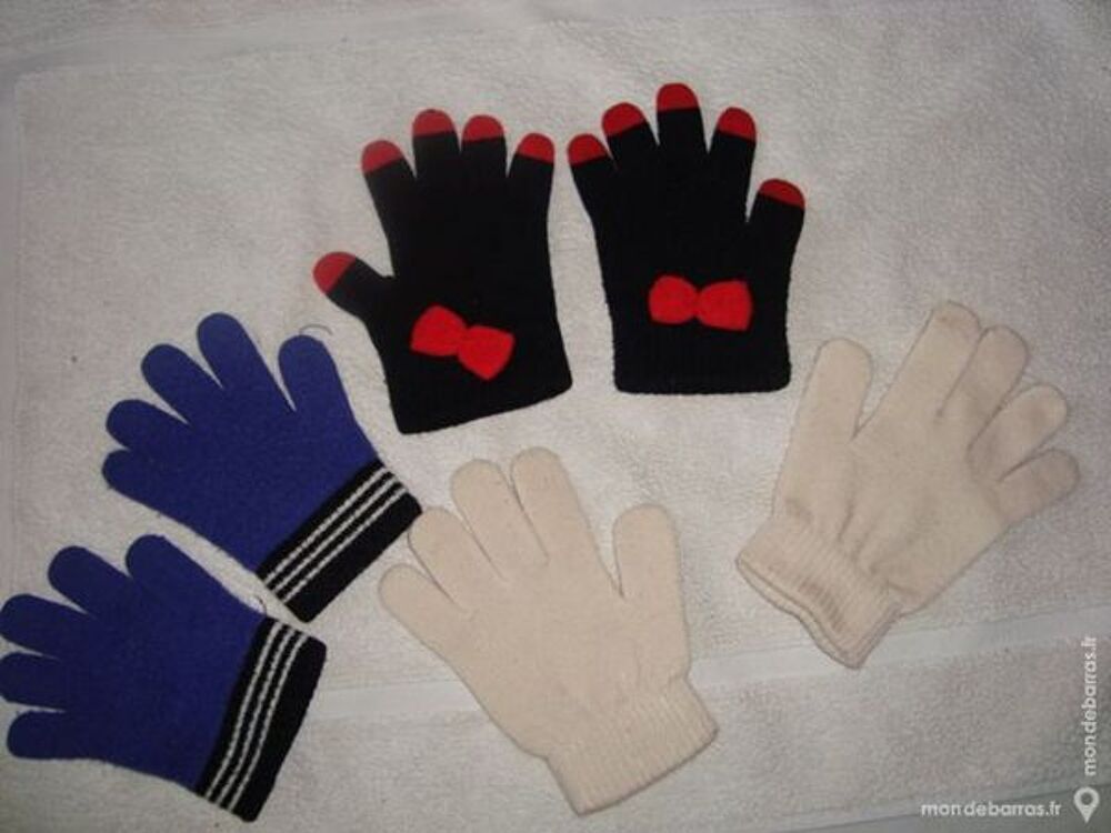 gants en laine enfants coloris divers Bijoux et montres