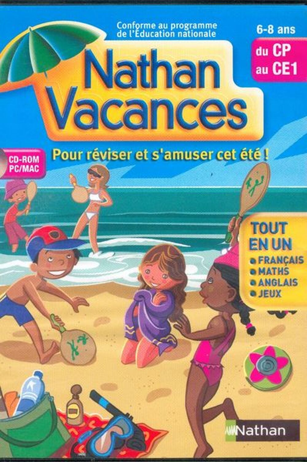 Nathan vacances du CP au CE1 -- 6 - 8 ans -- PC/MAC -- Consoles et jeux vidéos